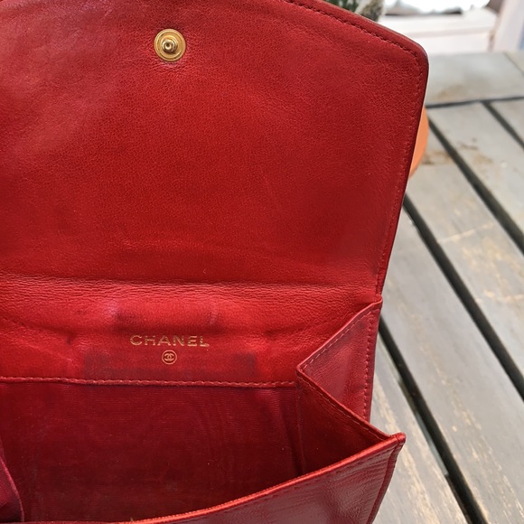 💖SOLD💖CHANEL W-lock compact wallet in lambskin - Picture 6 of 14